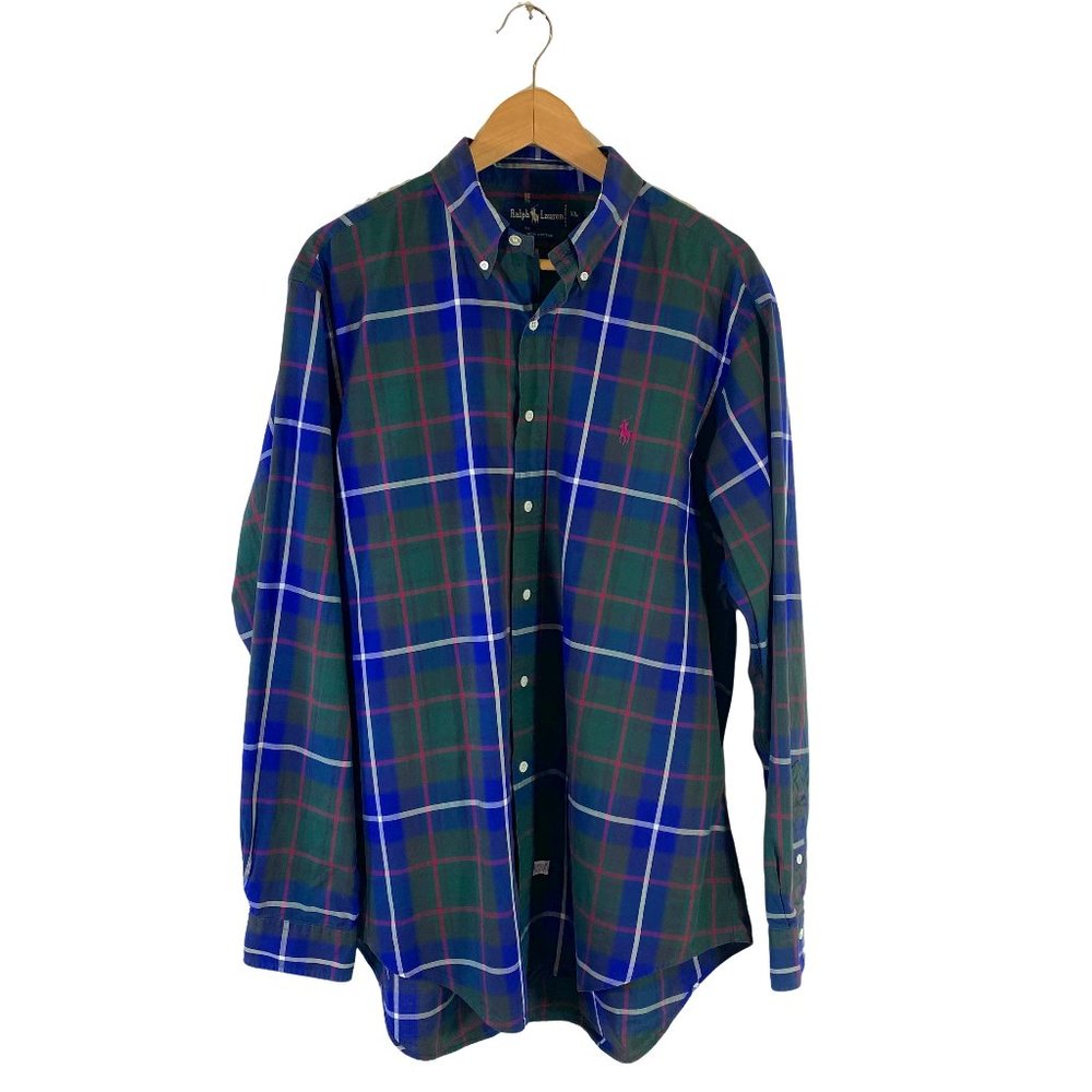 Ralph Lauren Men's Vintage Plaid Cotton Shirt - XL
